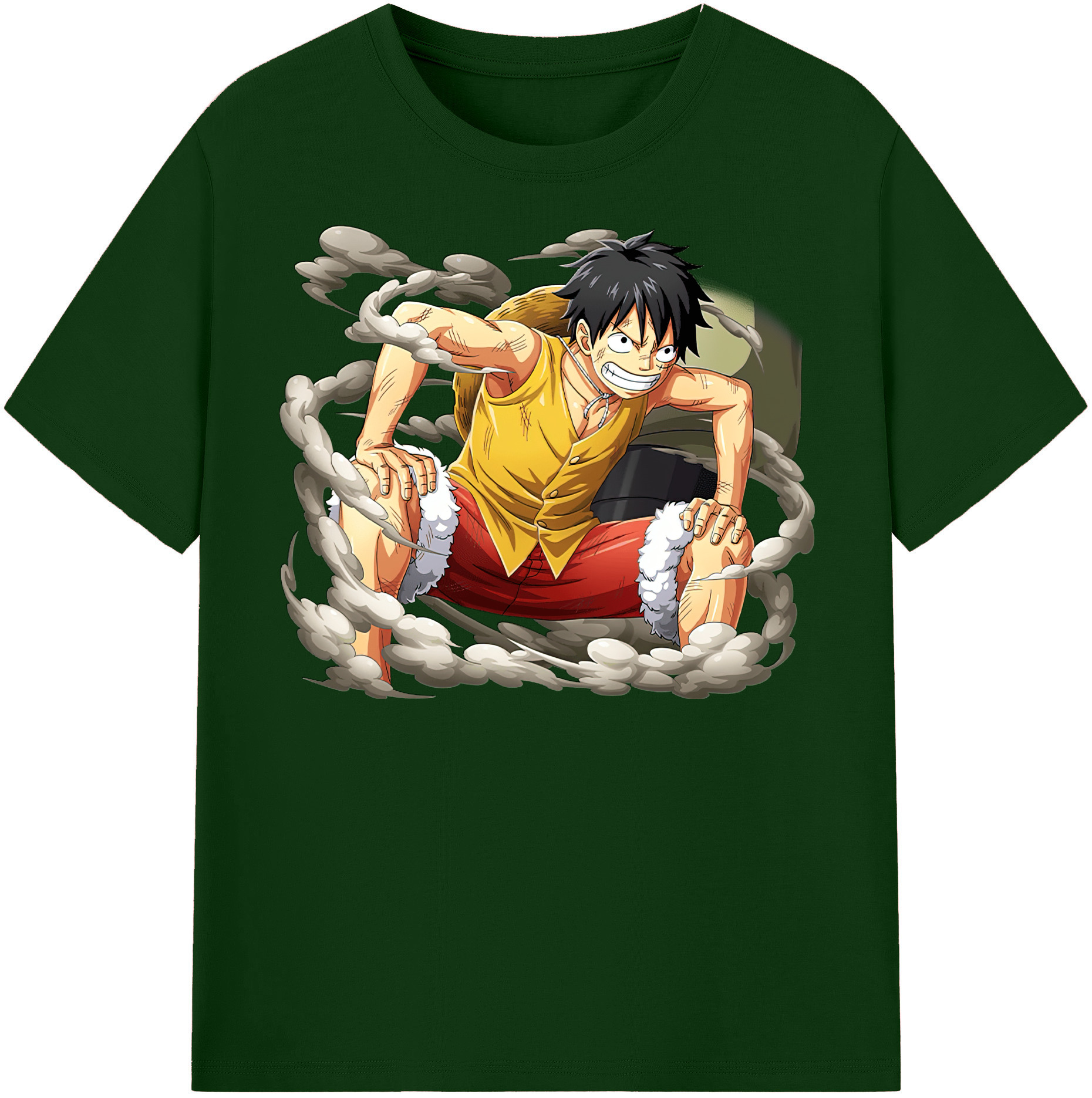 ワンピース モンキー・D・ルフィ ONE PIECE Monkey D. Luffy 綿100％半袖Tシャツ（フロントプリント）